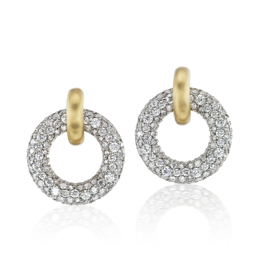 Arco diamond pavé ‘spinning’ earrings